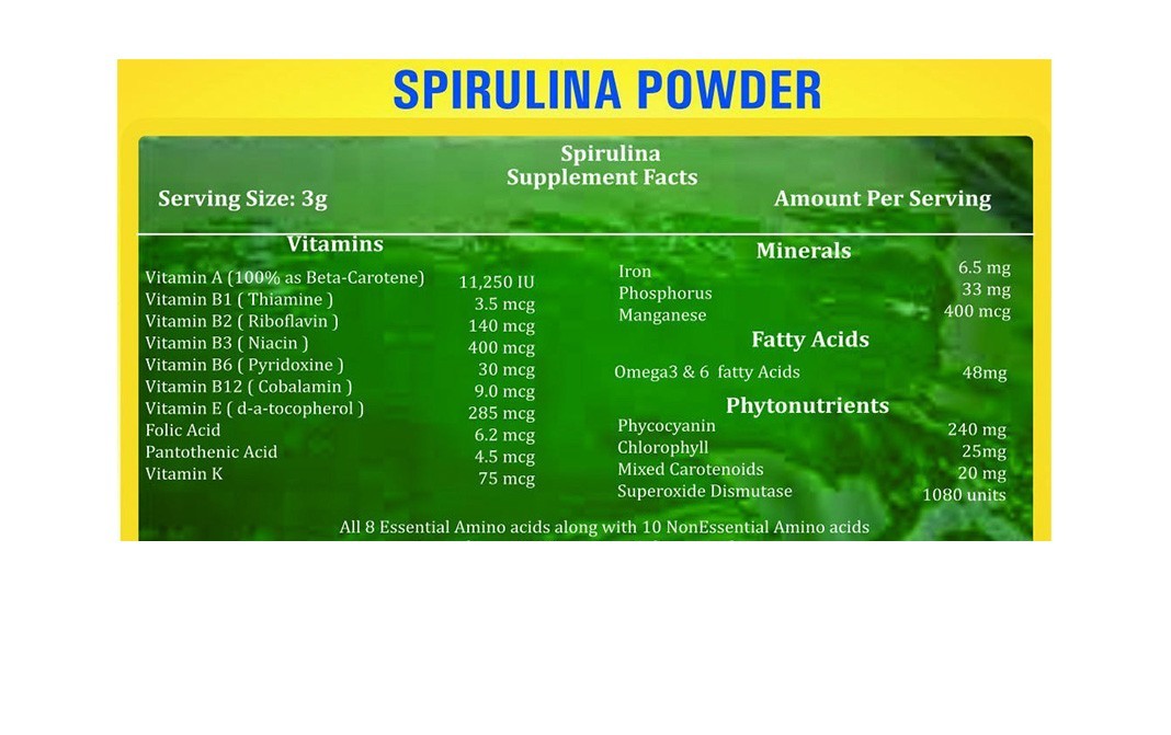 Soul Centric Spirulina Pure Raw Powder   Pack  500 grams